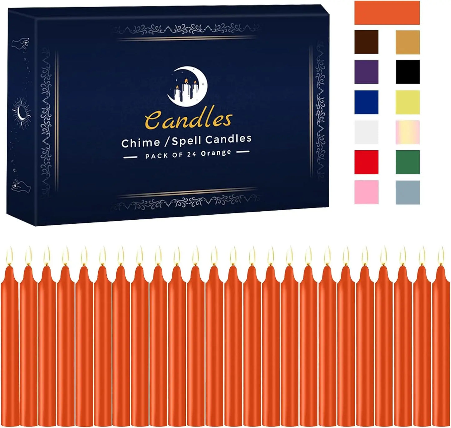 🕯️ Candela Arancione – Fiamma del Potere e della Creatività